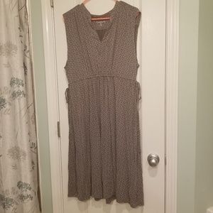 Grey dress with tie waist